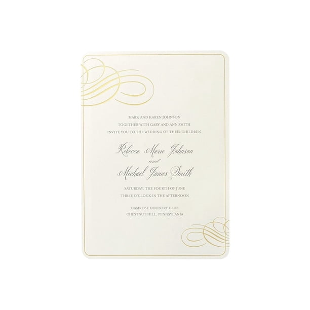 Gartner Studios Print at Home Invitation Kit Ivory 5 in x 7 in