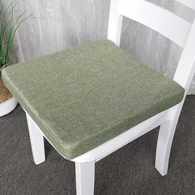 Nvzi Soft Foam Seat Cushion, Thicken Chair Pad, 20X20X2 Inches Chair Cushion with Removable Cover, for Relief and Comfort Mocha Green