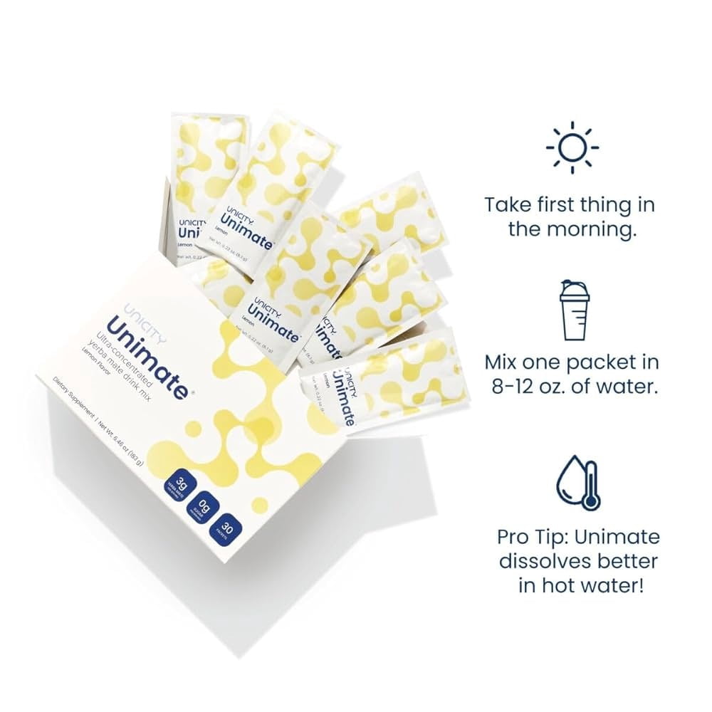 Unicity Feel Great Combo Pack - Orange Balance (1 Box) & Natural Lemon Unimate (1 Box)