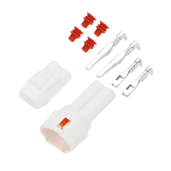 Unique Bargains 2 Pin Car Waterproof Connector Plug Waterproof Male Female Wire Terminal Connector for Honda 1 Set