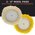 3" Buffing Pad Kit, 4 Buff Polishing Pads, Polisher Backing Plate