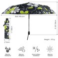 thumbnail image 3 of FORMRS Travel Umbrella Folding Auto Open Close Windproof Rain UV Protection, White Flower Pattern, 3 of 8