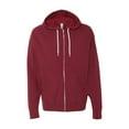 thumbnail image 2 of Independent Trading Co. Unisex Lightweight Full-Zip Hooded Sweatshirt AFX90UNZ Currant S, 2 of 3