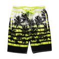 thumbnail image 1 of Aayomet Swimming Trunks for Men Large Shorts Enlarged Five Point Shorts Coconut Tree Digital Print Surfing Beach (Yellow, XL), 1 of 5