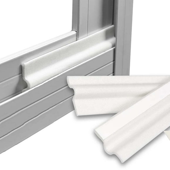 Burlete de 26 pies para ventanas/puertas Tapón de tiro de ventana autoadhesivo Tira de sellado de espuma Sellado de espacios insonorizado Aislamiento de ventana Bloqueador de tiro de puerta Blanco