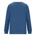 thumbnail image 6 of Linen Long Sleeve Shirt Women Button Up Workout Sweatshirt Casual Full Sleeve Round Neck Tops Loose Blouse Graphic Sweatshirt, 6 of 6