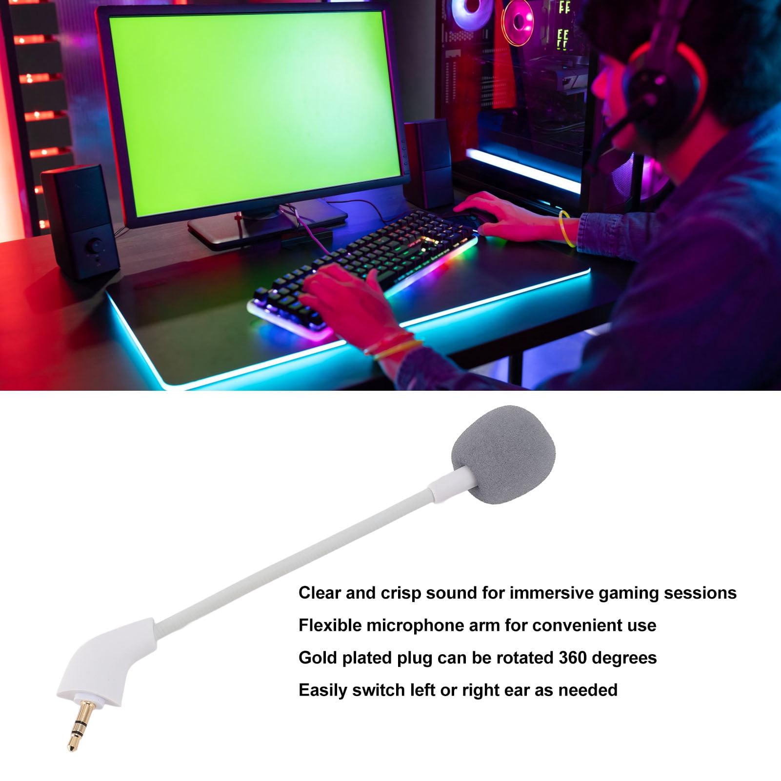 Microphone, 360 Degrees Rotating Mic Replacement Omnidirectional