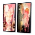 thumbnail image 3 of Designart "Pastel Gold Serenity Boho Landscape III" Modern Geometric Framed Wall Art Set Of 2 - Modern Pink Gallery Wall Frame Set For Home Decor, 3 of 6
