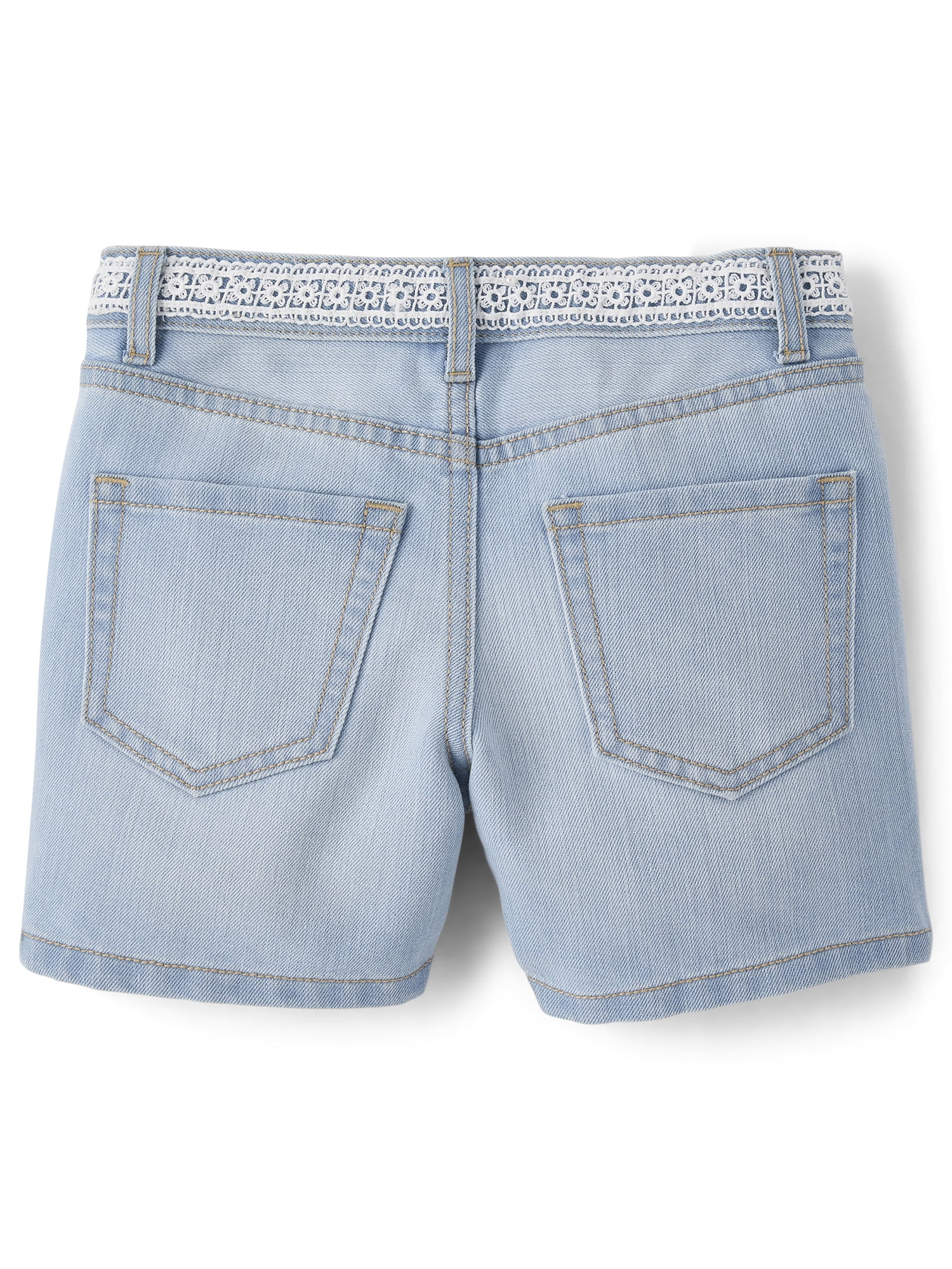 The Children's Place Girls Relaxed Fit Embroidered Denim Midi Shorts, Sizes 4-16