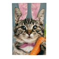 thumbnail image 2 of PHYHOO Easter Eggs Cat Garden Flag Double Sided Small Burlap Outside Easter Holiday Yard Flag White, 2 of 6