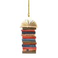 thumbnail image 1 of Huanglei Book Lovers Fun Reads Christmas Books Acrylic Ornaments, 1 of 8