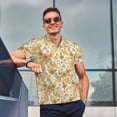 thumbnail image 4 of Fotbe Retro 70s 60s Flower Camiseta Polo de Golf para Hombre con Estampado – Camisa Deportiva Transpirable con Cuello Abotonado-4X-Large, 4 of 6
