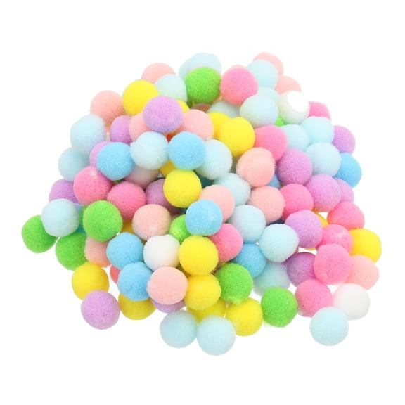 Uxcell 300Pcs 0.6inch High Elastic Pom Poms for Crafts, Colorful