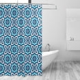 thumbnail image 2 of Coolnut Moroccan Textural Design Bathroom Waterproof Shower Curtain Set Bathtub Curtain with 12 Hooks for Bathroom Decor,Hotel,Room,60x72Inch, 2 of 6