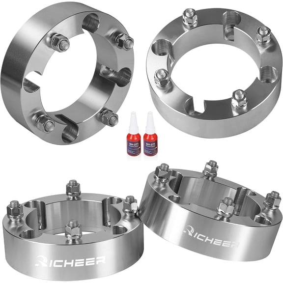 Richeer 4PCS 2 inch 4x156mm ATV Wheel Spacers for Polaris 2014  RZR XP 1000 2015  RZR 2013  Ranger, with 12x1.5 Studs & 131mm Hub Bore
