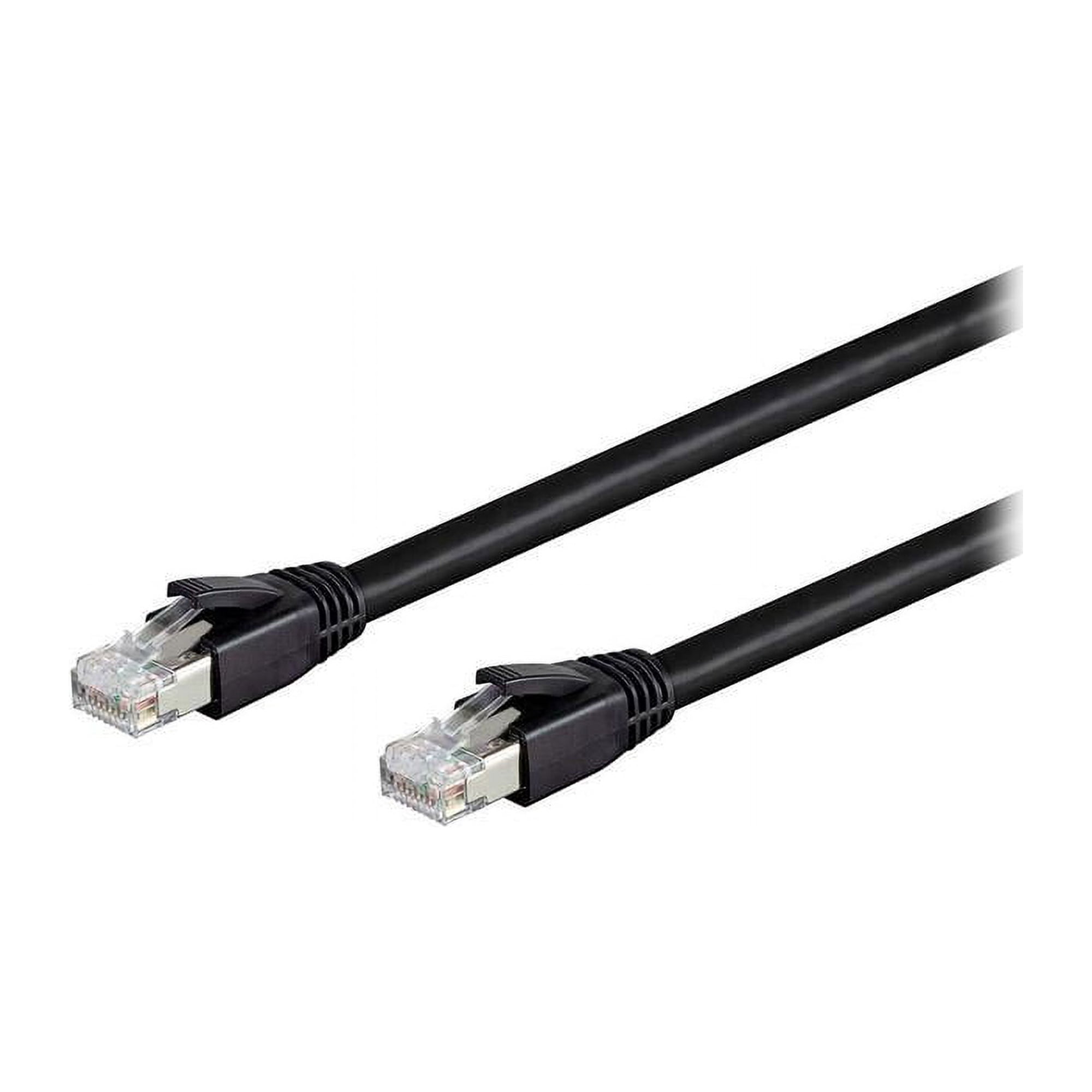 Nippon Labs Cat8 RJ45 3FT Ethernet Patch Internet Network LAN Cable, Indoor/Outdoor, 24AWG, Shielded Latest 40Gbps 2000Mhz, Weatherproof S/FTP for Router, PS4, PS5, Xbox, PoE, Switch, Modem (Black)