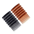 thumbnail image 4 of 12pcs 17 dientes de plástico pinza de pelo peinados Vintage peinados laterales peines 8x5cm (6pcs café oscuro + 6pcs negro), 4 of 5