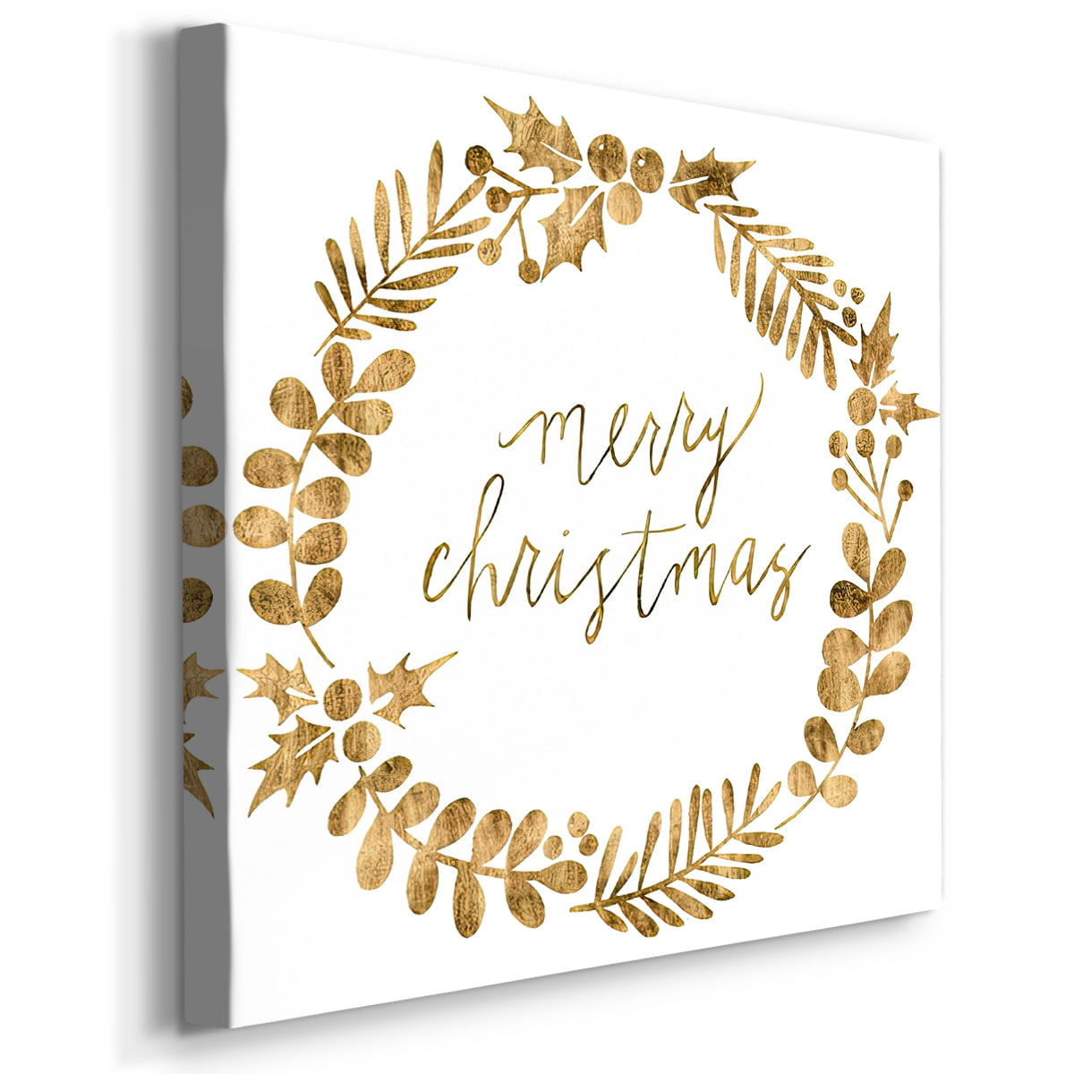 Golden Christmas III- Gallery Wrapped Canvas