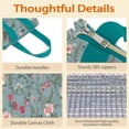 thumbnail image 4 of Pioneer Flower Floral Print Pattern Insulated Lunch Bag for Women & Adults,Large Portable Soft Cooler Lunch Bag,Thermal Food Storage Tote with Pearl Cotton,8.66L,8.75x5.75x9.5 Inch, 4 of 6
