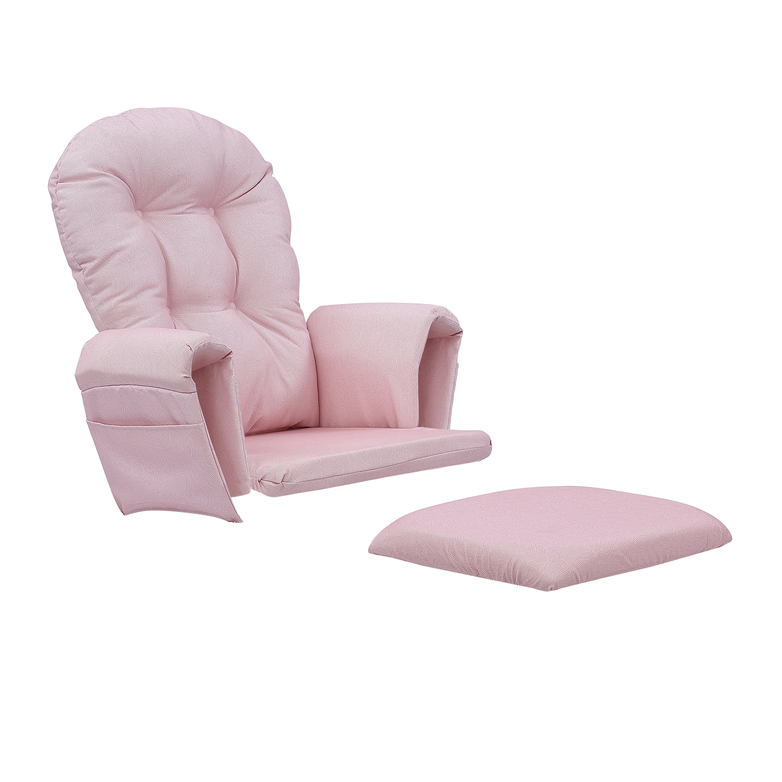 Willow Replacement Cushions for Glider Rocking Chair, Pink Swirl