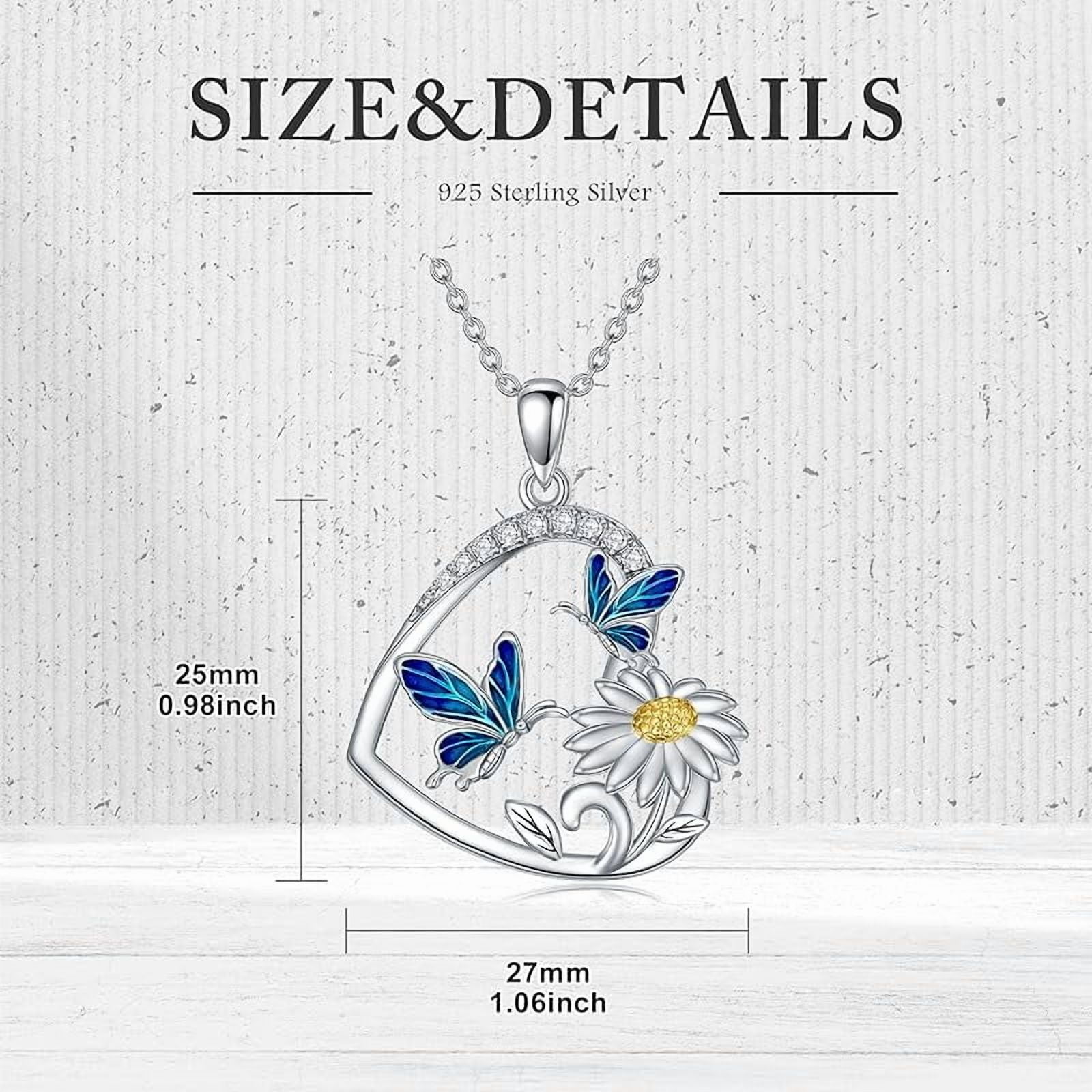 SOULMEET Ladybug/Dragonfly/Butterfly Necklace 925 Sterling Silver Unique Pendant Necklace Mother's Day Birthday Christmas Jewelry Gifts for Women Mother Wife