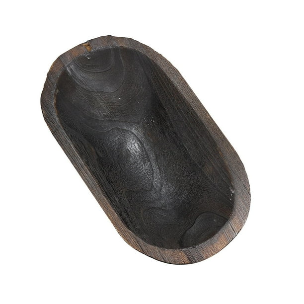 Cuenco de madera para , recipiente para velas, cuenco ovalado portátil decorativo, cuenco para popurrí para refrigerador, restaurante, despensa, Marrón oscuro