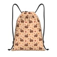 thumbnail image 1 of Xecao Turkey And Autumn Leaves Pattern Sports Drawstring Backpack - String Swim Gym Bag with Wet Proof Pocket for Women&Men-Small, 1 of 6