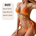 thumbnail image 2 of Trajes de baño de bikini de triángulo con parte inferior de bikini sexy para mujer, decoración de conchas, trajes de baño sexys, 2 of 7