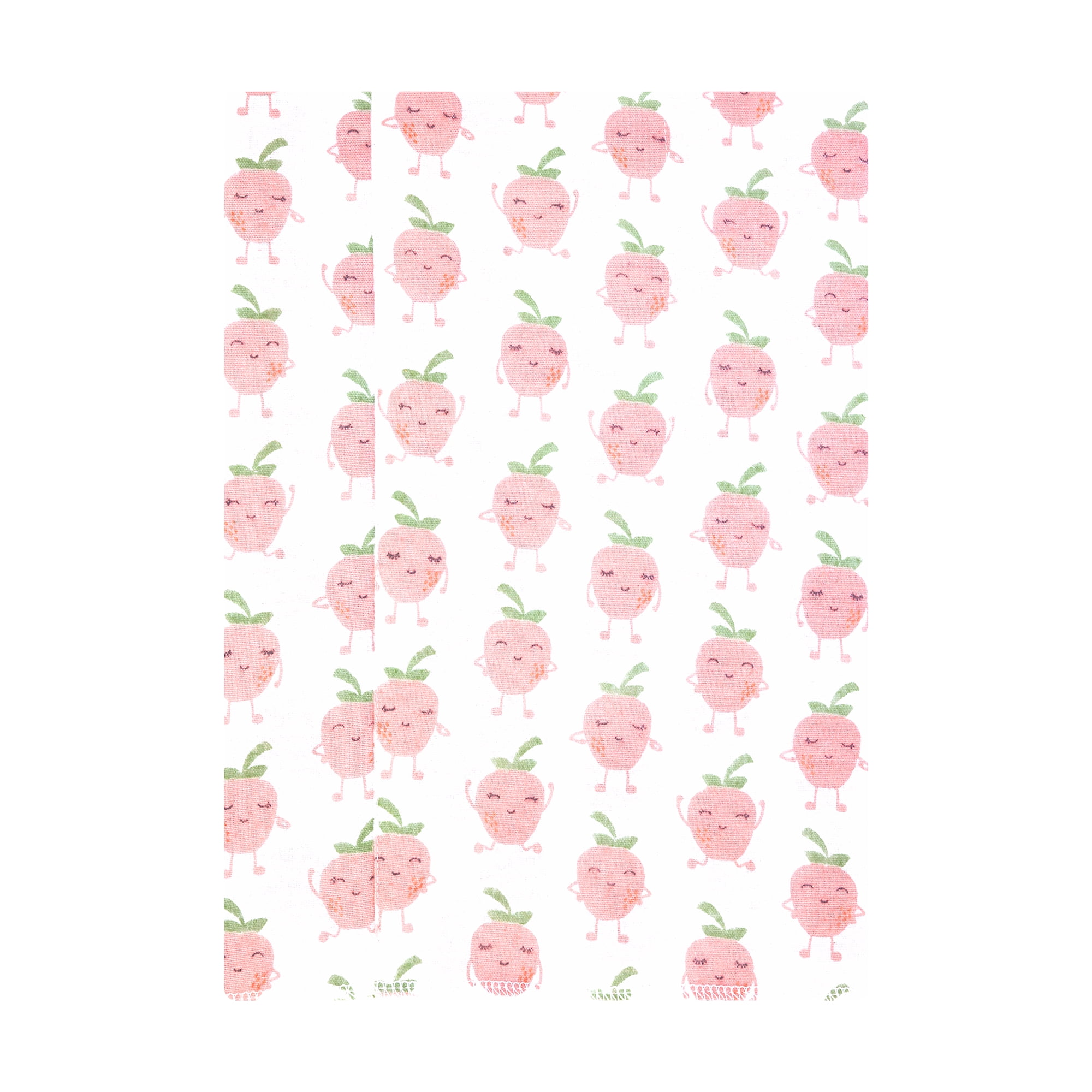 Hudson Baby Girl Cotton Polyester Flannel Burp Cloths 7-Pack, Happy Strawberries, One Size
