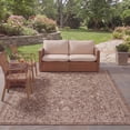 thumbnail image 4 of SAFAVIEH Courtyard Darin Botanical Indoor/Outdoor Area Rug, Brown/Ivory, 8' x 11', 4 of 14