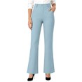 thumbnail image 6 of Edvintorg Dress Pants Women High Waisted Business Casual Trouser Solid Color Stretch Flare Pant with Pocket Women's Clothes Light Blue S-2XL, 6 of 6