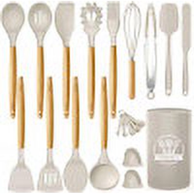 Juego de utensilios de cocina de silicona Kinfayv, 21 piezas