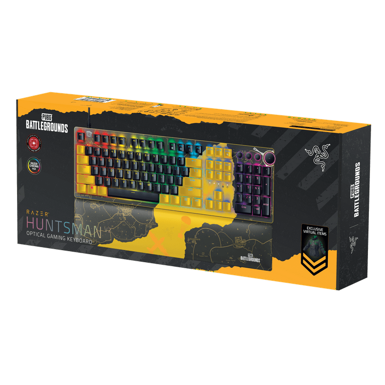 Razer Huntsman V2 PUBG Wired Gaming Keyboard, Black/Yellow Razer Huntsman V2 PUBG Wired Gaming Keyboard, Black/Yellow