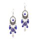 thumbnail image 2 of Pendientes de borlas con de dama Pendientes colgantes con flecos Pendientes de colgantes - Púrpura Fernando Pendientes de borlas de abalorios vintage, 2 of 5