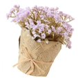 thumbnail image 4 of Ramo de flores artificiales de lavanda y gypsophila en maceta de periódico-01 Púrpura claro, 4 of 8