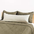 thumbnail image 2 of French Linen Box Stitch Quilt - King/Cal King - Moss | BOKSER HOME, 2 of 5