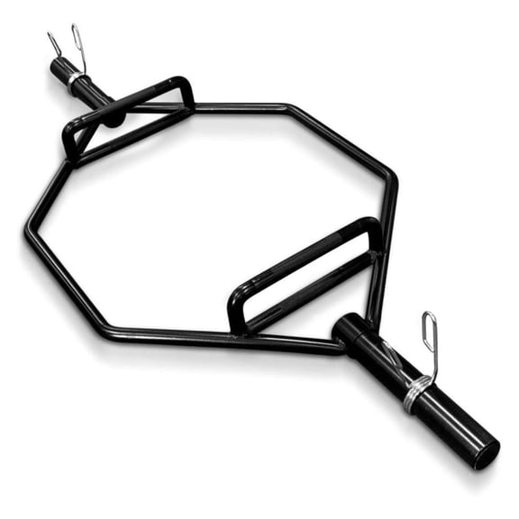 Hex Bar, Trap Bar 56" Finish Hex Weight Lifting Bar Deadlift Bar with Two-Handle, for Squats, Deadlifts, Shrugs Power Pulls, 1000Lbs Weight Capacity Indoor Fitness Black Adjustable Weight