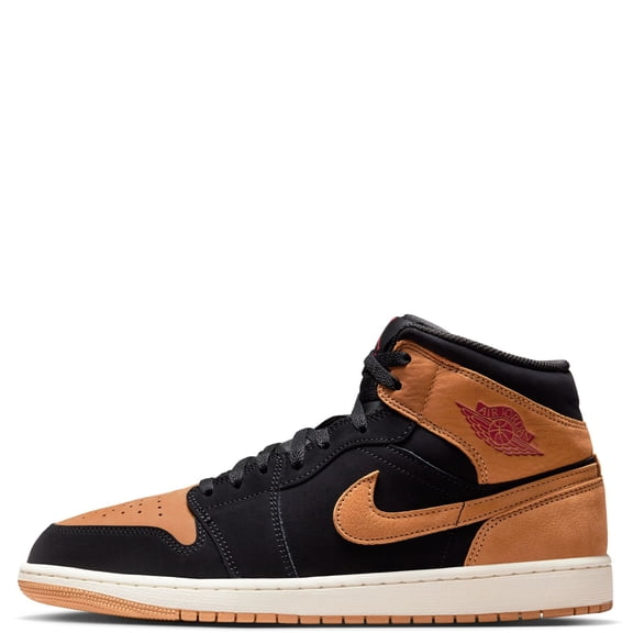 Men's Jordan 1 Mid SE Black/Flax-Varsity Red-Sail (HV4091 002) - 10