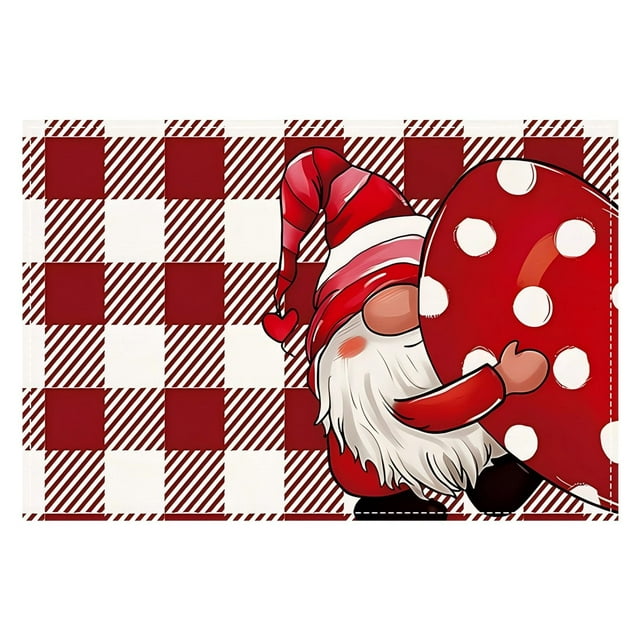 Love Heart Letter Print Placemat Festive Table Heat For Holiday Parties Border Linen Table Mat For Couples And Dinners B