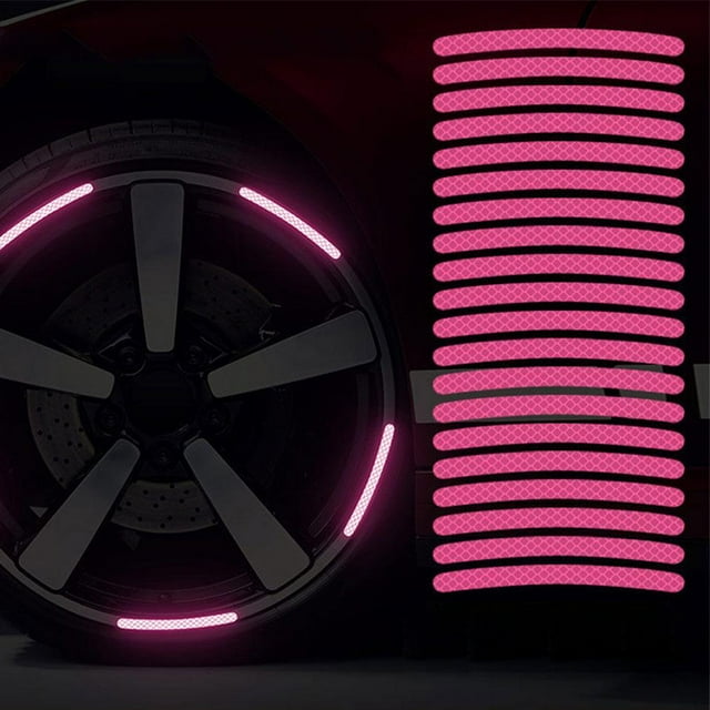 20pcs Car Whl Hub Reflective Stier Tire Rim Reflective Strips Luminous Whl for Night Bike Car Stier Driving