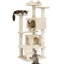 Renwick 51.2-in Cat Tree & Condo Scratching Post Tower, Beige
