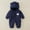 Navy, variant on Baby Snowsuit Warm Hooded Romper Coat for Winter Baby Girl Clothes Solid Cartoon Printed Long Sleeve Snowsuit 6-12 Months