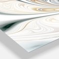 thumbnail image 3 of DesignArt White Stained Glass Floral Art Large Wall Clock, 3 of 4