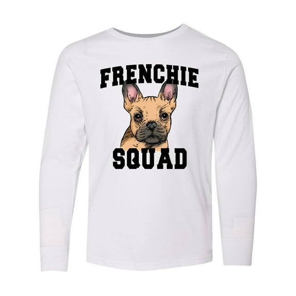 Inktastic Cute French Bulldog Frenchie Squad Long Sleeve Youth T-Shirt