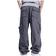 thumbnail image 3 of Pantalones largos de moda para hombre, casuales, de color sólido, con bolsillos y cremallera, cintura elástica, de algodón., 3 of 4