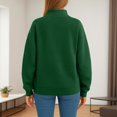 thumbnail image 4 of Mock Neck Sweatshirt Womens Fall Oversized Turtleneck Pullover Long Sleeve Casual Sweater Tops 2XL, 4 of 7