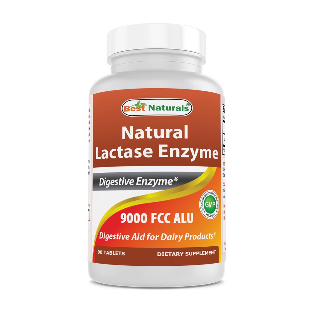 Best Naturals Lactose Intolerance Relief Tablets with Natural Lactase