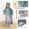 thumbnail image 3 of FORMRS Wearable Blanket Hoodie with Sleeves for Kids Cozy Flannel Sweatshirt, Purple Forest Scene, 3 of 7