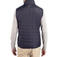 thumbnail image 2 of Men's-Cutter & Buck  Navy UTEP Miners Rainier Eco Insulated PrimaLoft Full-Zip Puffer Vest, 2 of 2