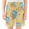 thumbnail image 2 of BZSMCE Adjustable Drawstring Casual Shorts With Riding Shark Pattern Pattern, 2 of 9